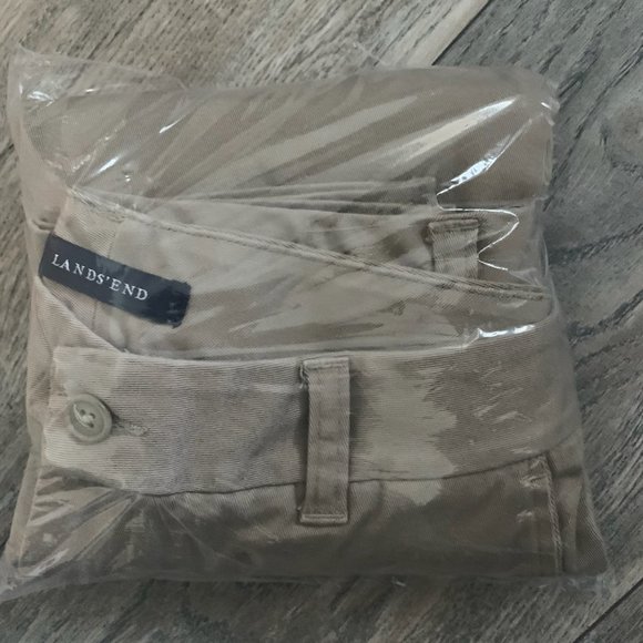 NWT LANDS' END JUNIOR GIRLS STRETCH CHINO PANTS KHAKI SIZE 1 - Picture 5 of 7